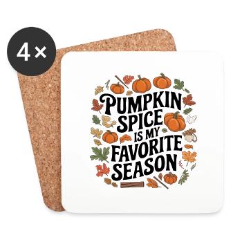 Pumpkin spice is my favorite season - Untersetzer (4er-Set) - Weiß - Vorne