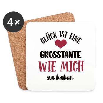 Grosstante Grosstanten Gross-Tanten Großtante - Untersetzer (4er-Set) - Weiß - Vorne
