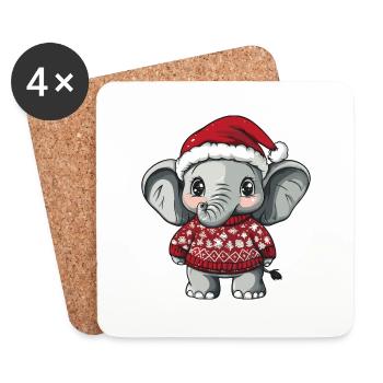 Mammoth Christmas Comic - Coasters (set of 4) - white - Front