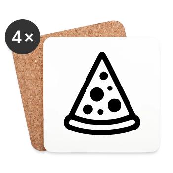 Pizza - Untersetzer (4er-Set) - Weiß - Vorne