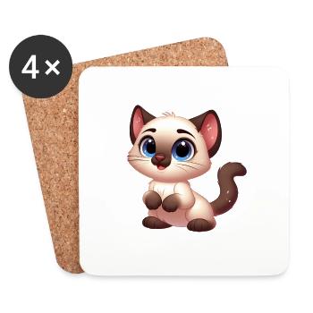 Siamese 21 - Coasters (set of 4) - white - Front