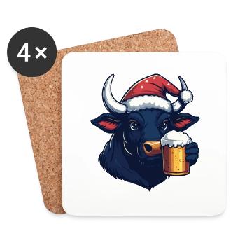 Taurus Bière Noël Noël - Dessous de verre (lot de 4) - blanc - Devant