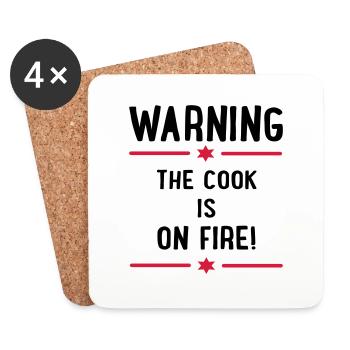Funny sayings for chefs - Coasters (set of 4) - white - Front