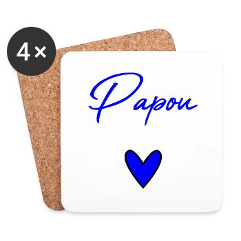 DAD. FATHER'S DAY. HAPPY FATHER'S DAY. HAPPY BIRTHDAY. - Coasters (set of 4) - white - Front