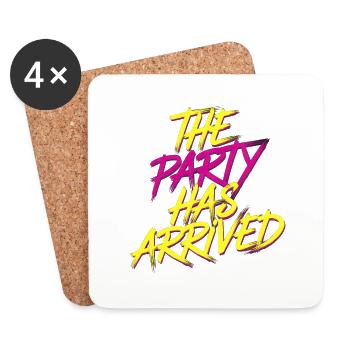 The Party Has Arrived 17 - Untersetzer (4er-Set) - Weiß - Vorne