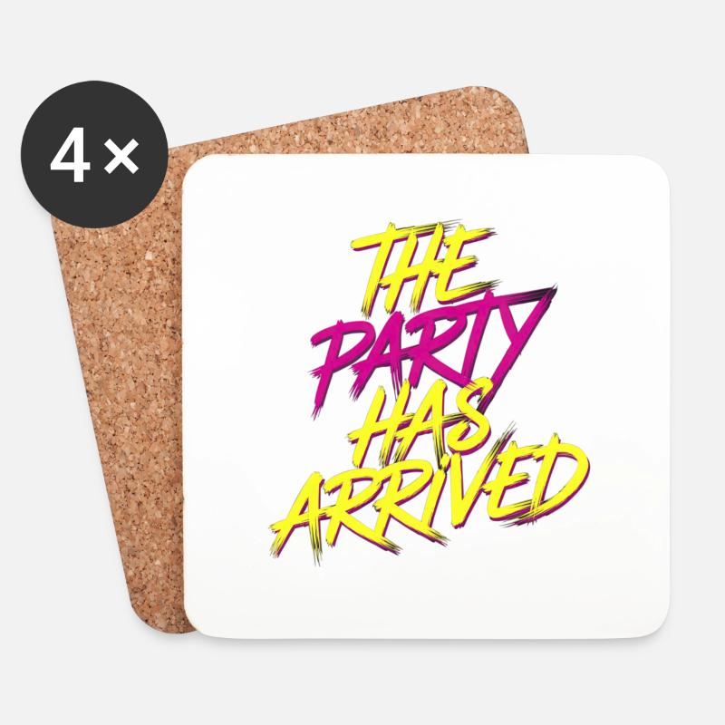 The Party Has Arrived 17 - Untersetzer (4er-Set) - Weiß