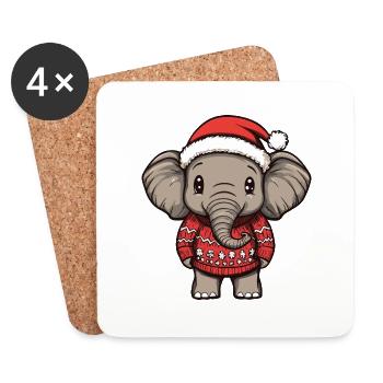 Mammoth Christmas Comic - Coasters (set of 4) - white - Front