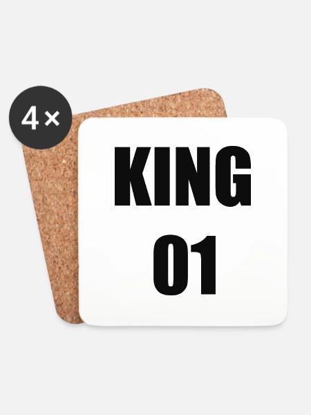 King - Untersetzer (4er-Set) - Weiß