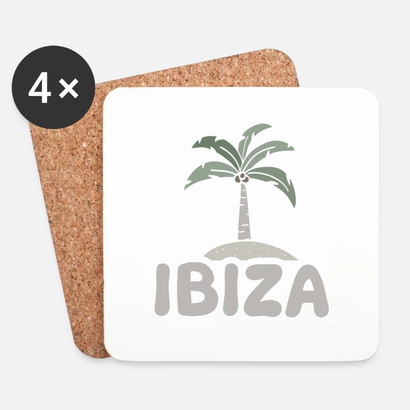 Ibiza Ibiza - Untersetzer (4er-Set) - Weiß