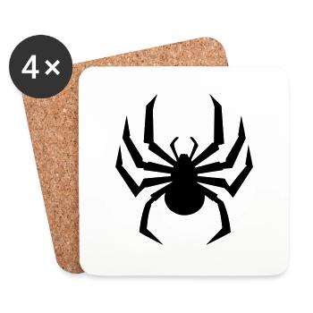 Spinne - Untersetzer (4er-Set) - Weiß - Vorne