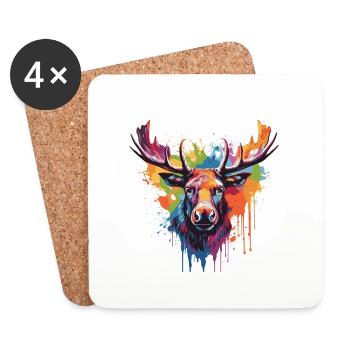 Elk - Coasters (set of 4) - white - Front
