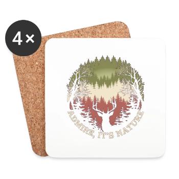 it's nature - Coasters (set of 4) - white - Front