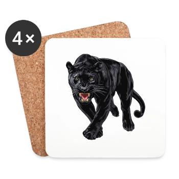 Panther - Coasters (set of 4) - white - Front