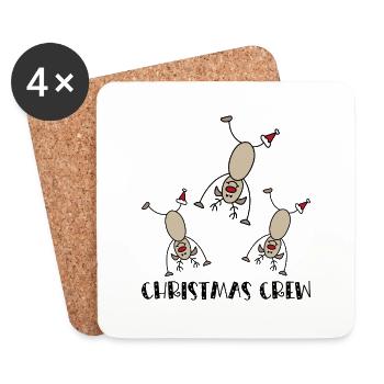 Celebrate Christmas in a group - Coasters (set of 4) - white - Front