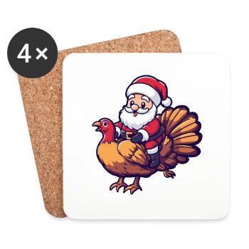 Truthan Santa Claus - Coasters (set of 4) - white - Front