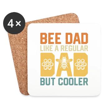 Bee Dad Like A Regular Dad But Cooler Beekeeper - Untersetzer (4er-Set) - Weiß - Vorne
