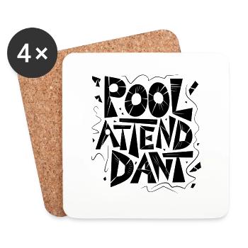 Humor by the pool - Coasters (set of 4) - white - Front