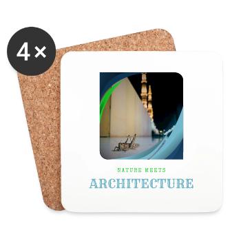 Nature Meets Architecture - Coasters (set of 4) - white - Front