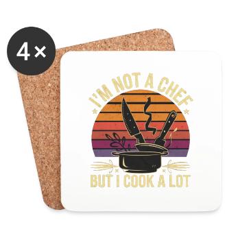 I'm Not A Chef But I Cook A Lot 5 - Untersetzer (4er-Set) - Weiß - Vorne