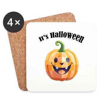 It's Halloween Pumpkin - Coasters (set of 4) - white - Front