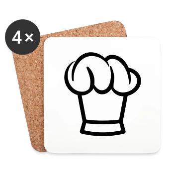 Küchenchef - Untersetzer (4er-Set) - Weiß - Vorne