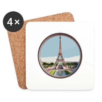 Eiffel Tower - Coasters (set of 4) - white - Front