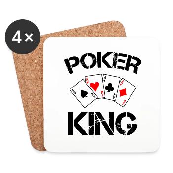 Poker King - Coasters (set of 4) - white - Front