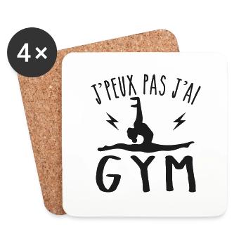 Gymnastics Gift I Can't I Have Gym - Coasters (set of 4) - white - Front