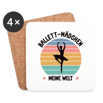 Ballett Positionen Tänzerin Ballerina Ballet Tanz - Untersetzer (4er-Set) - Weiß - Vorne