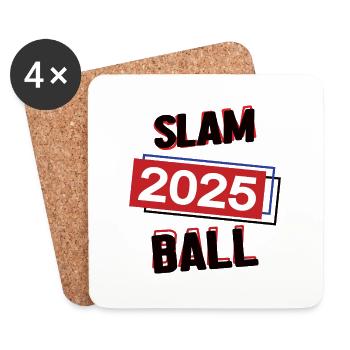 Slamball Spieler Team Turnier Mannschaft 2025 - Untersetzer (4er-Set) - Weiß - Vorne