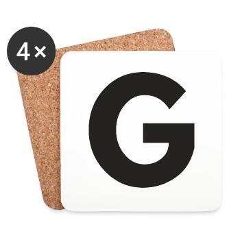 G - Dessous de verre (lot de 4) - blanc - Devant