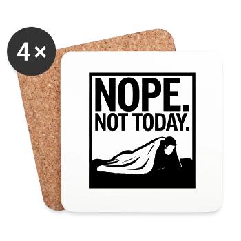 Nope. Not today - Coasters (set of 4) - white - Front