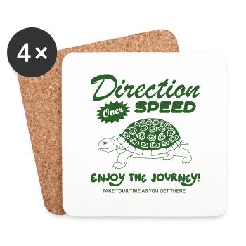 Turtle and travel - Coasters (set of 4) - white - Front