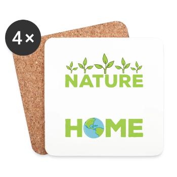 Nature Is Not A Place To Visit Planet Earth Day - Untersetzer (4er-Set) - Weiß - Vorne