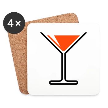XUrlaubsspass (Orange) - Untersetzer (4er-Set) - Weiß - Vorne