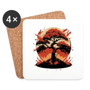 Afro under the sun - Coasters (set of 4) - white - Front