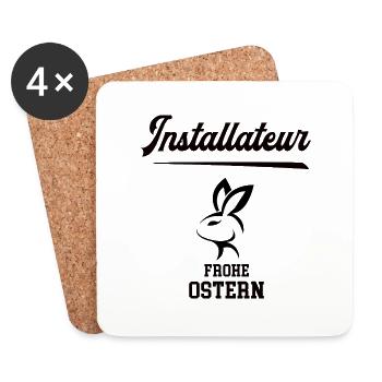 Installateur Ostern Geschenk Klempnerei Meister - Untersetzer (4er-Set) - Weiß - Vorne