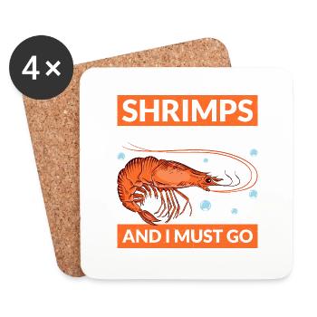 Shrimps Are Calling... And I Must Go Shrimp Lover - Untersetzer (4er-Set) - Weiß - Vorne