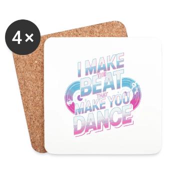 JE FAIS LE RYTHME QUI VOUS FAIT DANSER - Dessous de verre (lot de 4) - blanc - Devant