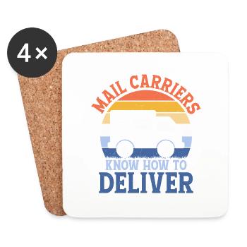 Mail Carriers Know How To Deliver Postal Worker Ma - Untersetzer (4er-Set) - Weiß - Vorne