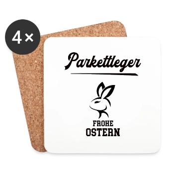 Parkettleger Ostern Parkettlegerei Oster Outfit - Untersetzer (4er-Set) - Weiß - Vorne