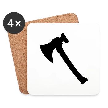 axe - Coasters (set of 4) - white - Front