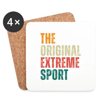 THE ORIGINAL EXTREME SPORT Sports Logging - Coasters (set of 4) - white - Front