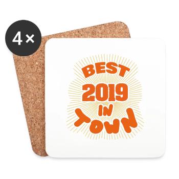 2019 - Coasters (set of 4) - white - Front