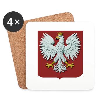Weißer Adler Orze Biay - Untersetzer (4er-Set) - Weiß - Vorne