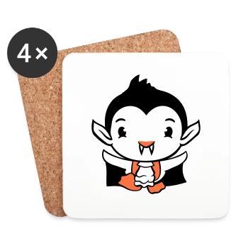 Duck Vampire Halloween Costume Bloodsucker Monster - Coasters (set of 4) - white - Front