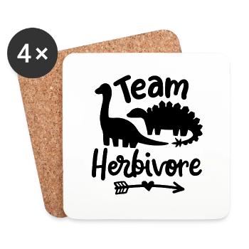 Team herbivore - Untersetzer (4er-Set) - Weiß - Vorne
