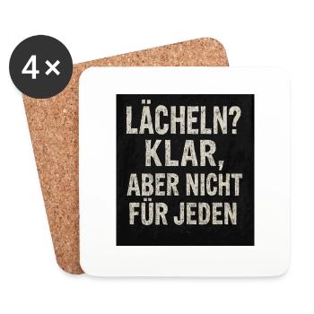 Smile? Sure, but not for everyone - Coasters (set of 4) - white - Front