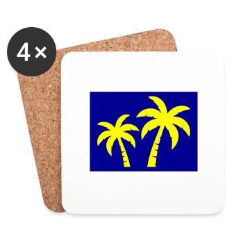 Urlauber Strand Tour - Untersetzer (4er-Set) - Weiß - Vorne