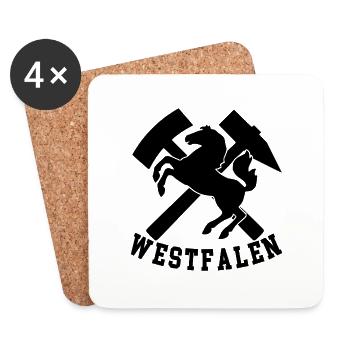 Westphalia Logo - Coasters (set of 4) - white - Front